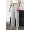 imageWiWi Mens Bamboo Viscose Pajama Pants Soft Lounge Bottoms Knit Big and Long Sweatpants Lightweight Sleep Pant Drawstring S4XAash Grey