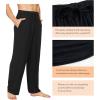 imageWiWi Mens Bamboo Viscose Pajama Pants Soft Lounge Bottoms Knit Big and Long Sweatpants Lightweight Sleep Pant Drawstring S4XAblack
