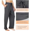 imageWiWi Mens Bamboo Viscose Pajama Pants Soft Lounge Bottoms Knit Big and Long Sweatpants Lightweight Sleep Pant Drawstring S4XAcharcoal