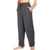 imageWiWi Mens Bamboo Viscose Pajama Pants Soft Lounge Bottoms Knit Big and Long Sweatpants Lightweight Sleep Pant Drawstring S4XAcharcoal
