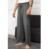 imageWiWi Mens Bamboo Viscose Pajama Pants Soft Lounge Bottoms Knit Big and Long Sweatpants Lightweight Sleep Pant Drawstring S4XAdark Heather Grey