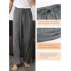 imageWiWi Mens Bamboo Viscose Pajama Pants Soft Lounge Bottoms Knit Big and Long Sweatpants Lightweight Sleep Pant Drawstring S4XAdark Heather Grey