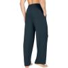 imageWiWi Mens Bamboo Viscose Pajama Pants Soft Lounge Bottoms Knit Big and Long Sweatpants Lightweight Sleep Pant Drawstring S4XAdeep Teal
