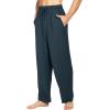 imageWiWi Mens Bamboo Viscose Pajama Pants Soft Lounge Bottoms Knit Big and Long Sweatpants Lightweight Sleep Pant Drawstring S4XAdeep Teal