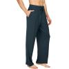 imageWiWi Mens Bamboo Viscose Pajama Pants Soft Lounge Bottoms Knit Big and Long Sweatpants Lightweight Sleep Pant Drawstring S4XAdeep Teal