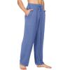 imageWiWi Mens Bamboo Viscose Pajama Pants Soft Lounge Bottoms Knit Big and Long Sweatpants Lightweight Sleep Pant Drawstring S4XAfog Blue