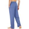 imageWiWi Mens Bamboo Viscose Pajama Pants Soft Lounge Bottoms Knit Big and Long Sweatpants Lightweight Sleep Pant Drawstring S4XAfog Blue