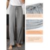 imageWiWi Mens Bamboo Viscose Pajama Pants Soft Lounge Bottoms Knit Big and Long Sweatpants Lightweight Sleep Pant Drawstring S4XAheather Grey