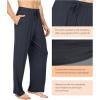 imageWiWi Mens Bamboo Viscose Pajama Pants Soft Lounge Bottoms Knit Big and Long Sweatpants Lightweight Sleep Pant Drawstring S4XAmidnight Blue