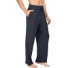 imageWiWi Mens Bamboo Viscose Pajama Pants Soft Lounge Bottoms Knit Big and Long Sweatpants Lightweight Sleep Pant Drawstring S4XAmidnight Blue