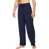 imageWiWi Mens Bamboo Viscose Pajama Pants Soft Lounge Bottoms Knit Big and Long Sweatpants Lightweight Sleep Pant Drawstring S4XAnavy