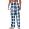 imageWiWi Mens Bamboo Viscose Pajama Pants Soft Lounge Bottoms Knit Big and Long Sweatpants Lightweight Sleep Pant Drawstring S4XAnavyGreen Plaid