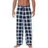 imageWiWi Mens Bamboo Viscose Pajama Pants Soft Lounge Bottoms Knit Big and Long Sweatpants Lightweight Sleep Pant Drawstring S4XAnavyGreen Stripe Plaid