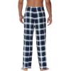 imageWiWi Mens Bamboo Viscose Pajama Pants Soft Lounge Bottoms Knit Big and Long Sweatpants Lightweight Sleep Pant Drawstring S4XAnavyGreen Stripe Plaid
