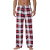 imageWiWi Mens Bamboo Viscose Pajama Pants Soft Lounge Bottoms Knit Big and Long Sweatpants Lightweight Sleep Pant Drawstring S4XAnavyRed Plaid