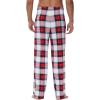 imageWiWi Mens Bamboo Viscose Pajama Pants Soft Lounge Bottoms Knit Big and Long Sweatpants Lightweight Sleep Pant Drawstring S4XAnavyRed Plaid