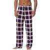 imageWiWi Mens Bamboo Viscose Pajama Pants Soft Lounge Bottoms Knit Big and Long Sweatpants Lightweight Sleep Pant Drawstring S4XAnavyRed Stripe Plaid