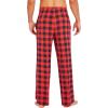 imageWiWi Mens Bamboo Viscose Pajama Pants Soft Lounge Bottoms Knit Big and Long Sweatpants Lightweight Sleep Pant Drawstring S4XAred Buffalo Plaid