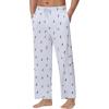 imageWiWi Mens Bamboo Viscose Pajama Pants Soft Lounge Bottoms Knit Big and Long Sweatpants Lightweight Sleep Pant Drawstring S4XAskiing on Light Blue