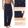 imageWiWi Mens Bamboo Viscose Pajama Pants Soft Lounge Bottoms Knit Big and Long Sweatpants Lightweight Sleep Pant Drawstring S4XAskiing on Navy