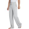 imageWiWi Mens Bamboo Viscose Pajama Pants Soft Lounge Bottoms Knit Big and Long Sweatpants Lightweight Sleep Pant Drawstring S4XBash Grey