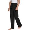 imageWiWi Mens Bamboo Viscose Pajama Pants Soft Lounge Bottoms Knit Big and Long Sweatpants Lightweight Sleep Pant Drawstring S4XBblack