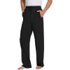 imageWiWi Mens Bamboo Viscose Pajama Pants Soft Lounge Bottoms Knit Big and Long Sweatpants Lightweight Sleep Pant Drawstring S4XBblack