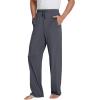 imageWiWi Mens Bamboo Viscose Pajama Pants Soft Lounge Bottoms Knit Big and Long Sweatpants Lightweight Sleep Pant Drawstring S4XBcharcoal