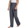 imageWiWi Mens Bamboo Viscose Pajama Pants Soft Lounge Bottoms Knit Big and Long Sweatpants Lightweight Sleep Pant Drawstring S4XBcharcoal