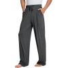 imageWiWi Mens Bamboo Viscose Pajama Pants Soft Lounge Bottoms Knit Big and Long Sweatpants Lightweight Sleep Pant Drawstring S4XBcharcoal Heather
