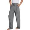 imageWiWi Mens Bamboo Viscose Pajama Pants Soft Lounge Bottoms Knit Big and Long Sweatpants Lightweight Sleep Pant Drawstring S4XBdark Heather Grey