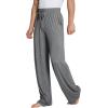 imageWiWi Mens Bamboo Viscose Pajama Pants Soft Lounge Bottoms Knit Big and Long Sweatpants Lightweight Sleep Pant Drawstring S4XBdark Heather Grey