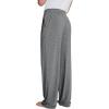 imageWiWi Mens Bamboo Viscose Pajama Pants Soft Lounge Bottoms Knit Big and Long Sweatpants Lightweight Sleep Pant Drawstring S4XBdark Heather Grey