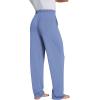 imageWiWi Mens Bamboo Viscose Pajama Pants Soft Lounge Bottoms Knit Big and Long Sweatpants Lightweight Sleep Pant Drawstring S4XBfog Blue