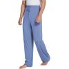imageWiWi Mens Bamboo Viscose Pajama Pants Soft Lounge Bottoms Knit Big and Long Sweatpants Lightweight Sleep Pant Drawstring S4XBfog Blue