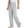 imageWiWi Mens Bamboo Viscose Pajama Pants Soft Lounge Bottoms Knit Big and Long Sweatpants Lightweight Sleep Pant Drawstring S4XBlight Heather Grey