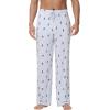 imageWiWi Mens Bamboo Viscose Pajama Pants Soft Lounge Bottoms Knit Big and Long Sweatpants Lightweight Sleep Pant Drawstring S4XBskiing on Light Blue