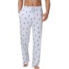 imageWiWi Mens Bamboo Viscose Pajama Pants Soft Lounge Bottoms Knit Big and Long Sweatpants Lightweight Sleep Pant Drawstring S4XBskiing on Light Blue