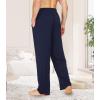 imageWiWi Mens Bamboo Viscose Pajama Pants Soft Lounge Bottoms Knit Big and Long Sweatpants Lightweight Sleep Pant Drawstring S4XCblacknavy