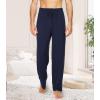 imageWiWi Mens Bamboo Viscose Pajama Pants Soft Lounge Bottoms Knit Big and Long Sweatpants Lightweight Sleep Pant Drawstring S4XCblacknavy