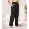 imageWiWi Mens Bamboo Viscose Pajama Pants Soft Lounge Bottoms Knit Big and Long Sweatpants Lightweight Sleep Pant Drawstring S4XCblacknavy