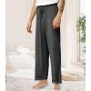 imageWiWi Mens Bamboo Viscose Pajama Pants Soft Lounge Bottoms Knit Big and Long Sweatpants Lightweight Sleep Pant Drawstring S4XCcharcoal Heatherheather Grey