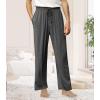 imageWiWi Mens Bamboo Viscose Pajama Pants Soft Lounge Bottoms Knit Big and Long Sweatpants Lightweight Sleep Pant Drawstring S4XCcharcoal Heatherheather Grey