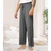 imageWiWi Mens Bamboo Viscose Pajama Pants Soft Lounge Bottoms Knit Big and Long Sweatpants Lightweight Sleep Pant Drawstring S4XCdark Bluedark Heather Grey