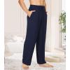 imageWiWi Mens Bamboo Viscose Pajama Pants Soft Lounge Bottoms Knit Big and Long Sweatpants Lightweight Sleep Pant Drawstring S4XCnavyheather Grey
