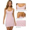 imageWiWi Slip Dress for Women Viscose from Bamboo Spaghetti Strap Lingerie Sexy Nightgowns Plus Size Sleep Chemise S4XStyle Bpink