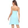 imageWiWi Slip Dress for Women Viscose from Bamboo Spaghetti Strap Lingerie Sexy Nightgowns Plus Size Sleep Chemise S4XStyle Caqua