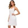 imageWiWi Slip Dress for Women Viscose from Bamboo Spaghetti Strap Lingerie Sexy Nightgowns Plus Size Sleep Chemise S4XStyle Dpure White