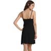 imageWiWi Slip Dress for Women Viscose from Bamboo Spaghetti Strap Lingerie Sexy Nightgowns Plus Size Sleep Chemise S4XStyle Fblack