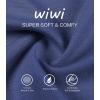 imageWiWi Viscose from Bamboo Womens Pajamas Set Soft V Neck Sleepwear Short Sleeve Top with Pant Lightweight S3XDindio Blue